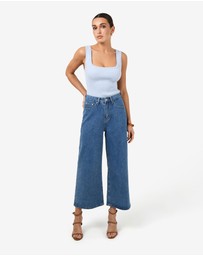 Forcast - Ella Square Neck Rib Knit