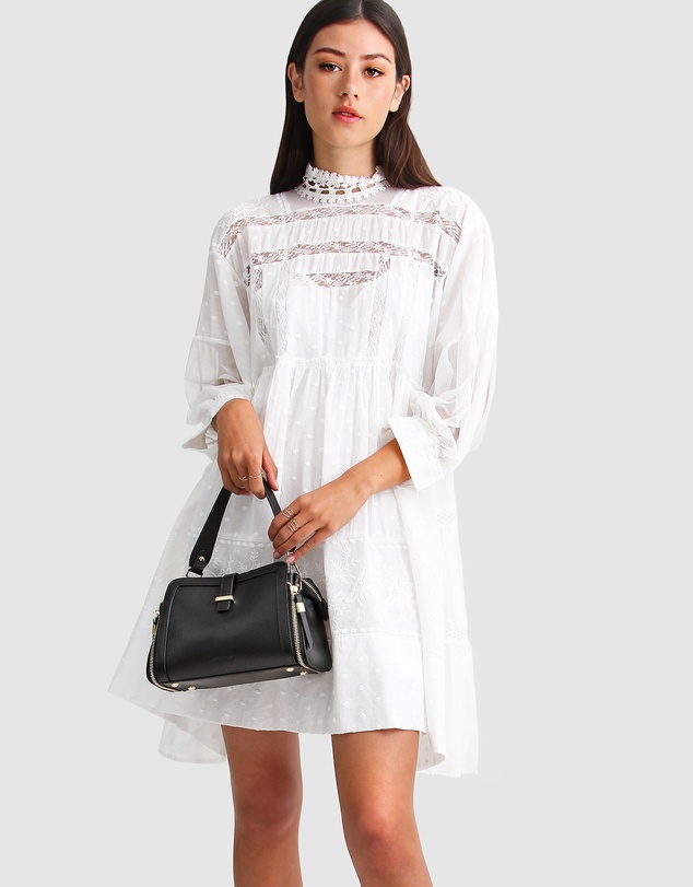 Belle & Bloom - Unforgettable Oversized Lace Mini Dress