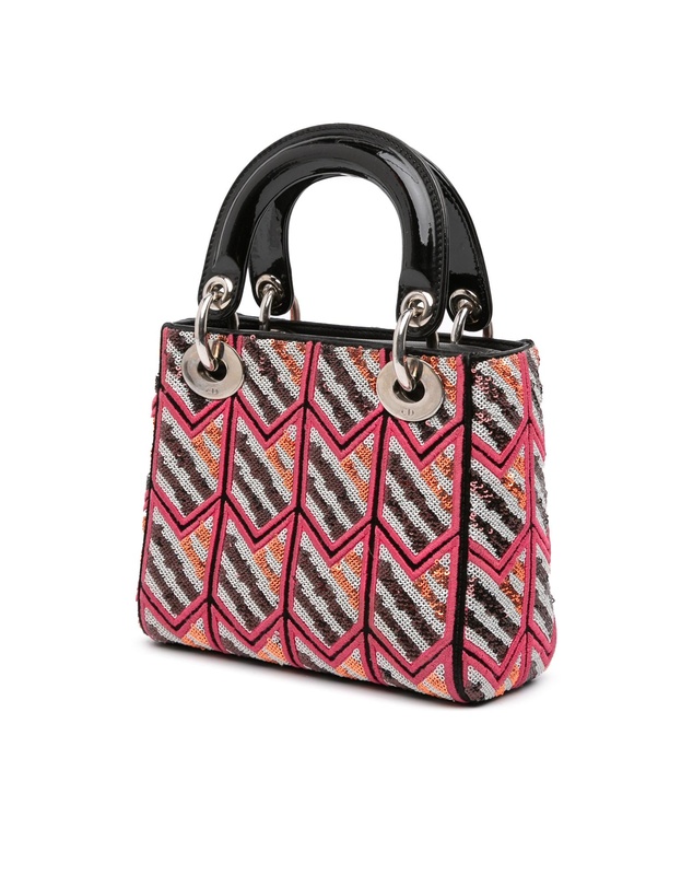 Pre-Loved by Azura Reborn - Pre-Loved Mini Patent Sequined Lady Dior