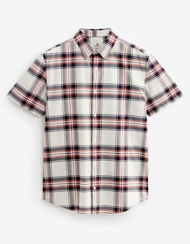 NEXT - Stretch Oxford Check Short Sleeve Shirt