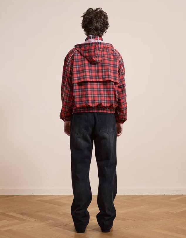 Found - Red Plaid Track Jacket