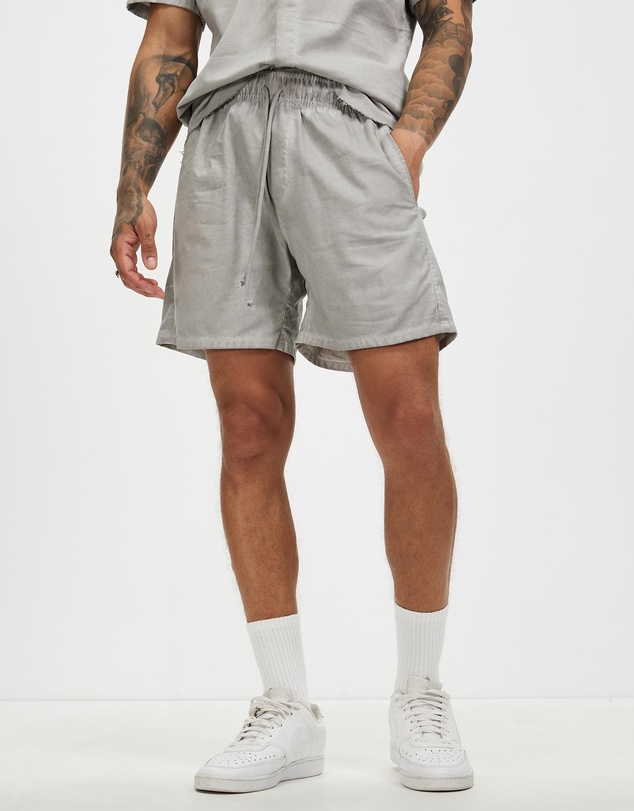 Surrounded By Ghosts - The Andradite Linen Drawstring Shorts