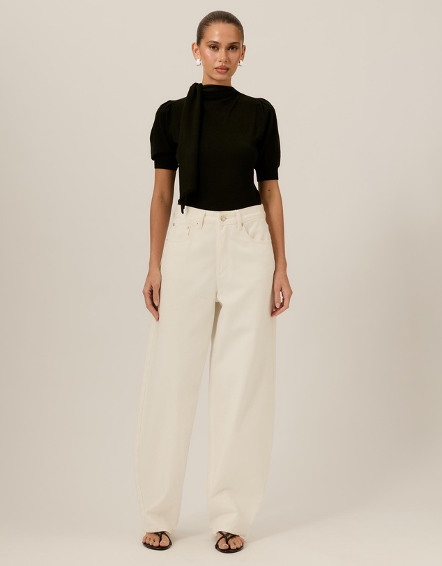 Tussah - Alice Neck Tie Knitted Top