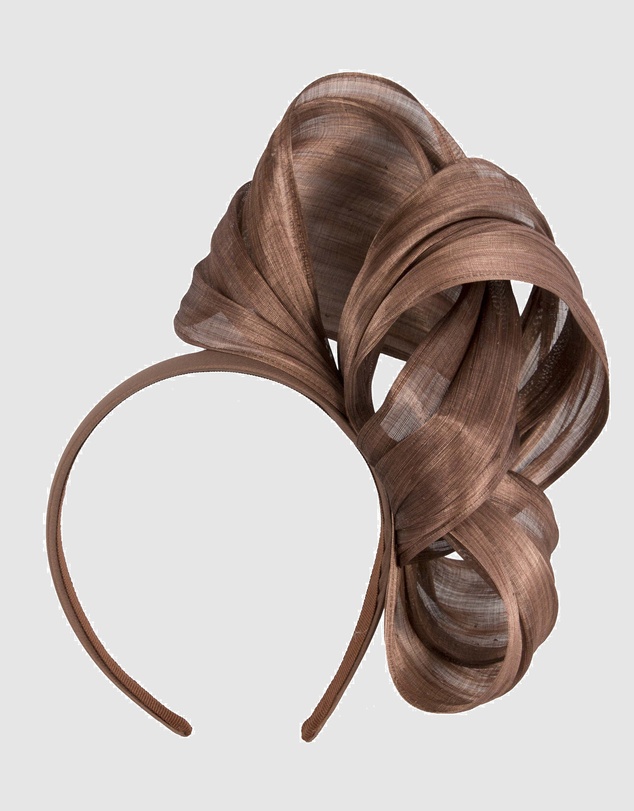 Fillies Collection - Bespoke Coffee Bow Racing Fascinator