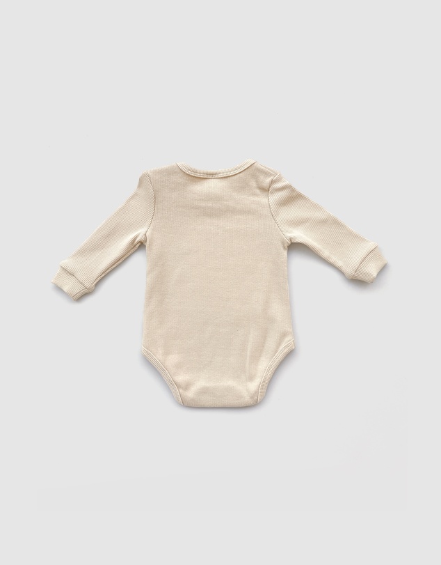 WITH LOVE FOR KIDS - Basics Thick Ribbed Long Sleeve Onesie - Babies