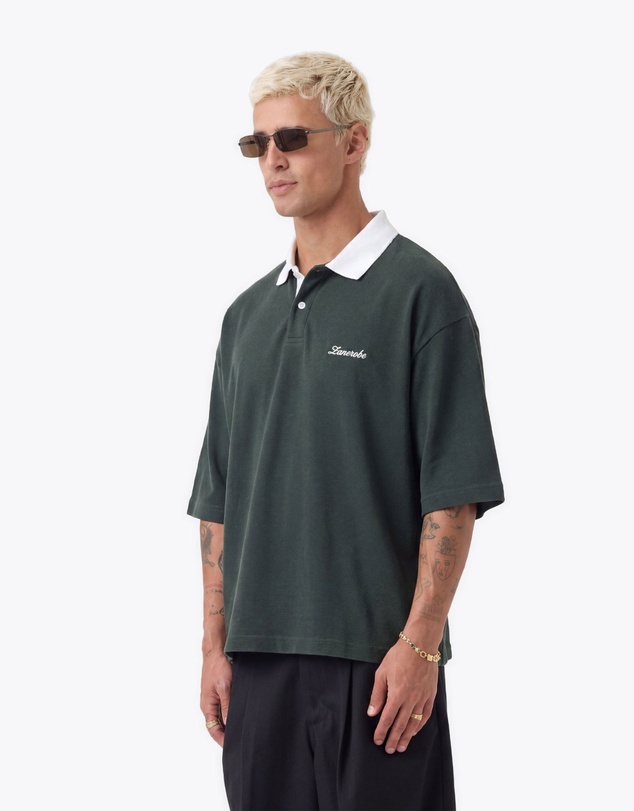 Zanerobe - Box Crop Polo Forest/White