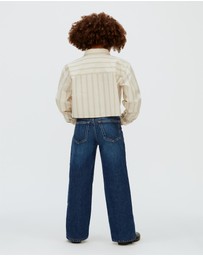 Calvin Klein Jeans - Girls Boxy Cropped Striped Shirt