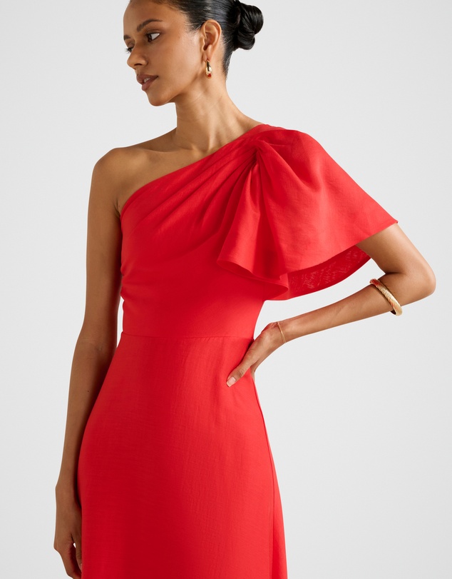 Forever New Petite - Mattea Petite One Shoulder Midi Dress