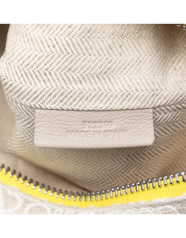 Pre-Loved by Azura Reborn - Pre-Loved Repeat Anagram Jacquard and Leather Oblong Pouch