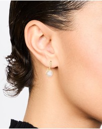 Lovisa - Gold Plated Cubic Zirconia Round Halo Drop Earrings