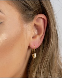 Izoa - Justice Safety Pin Earrings