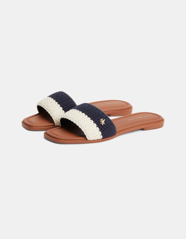 Tommy Hilfiger - Rosalia Crochet Flat Mules - Women's