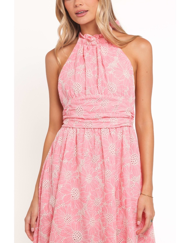 Petal & Pup - Taila Halterneck Midi Dress - Pink