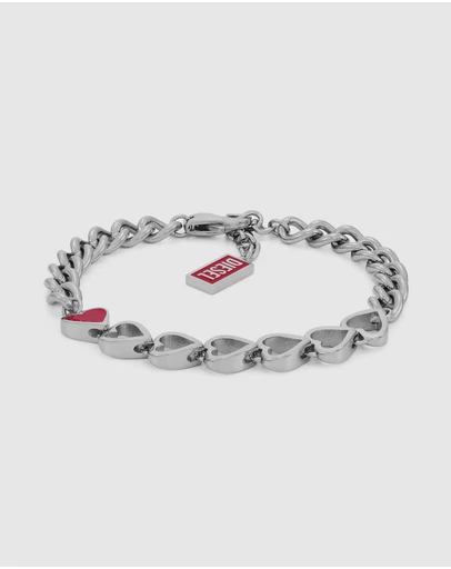 Diesel - D Logo Silver Bracelet