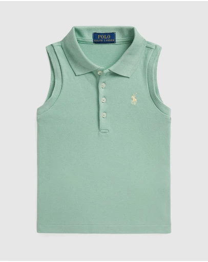 Polo Ralph Lauren - Stretch Mesh Sleeveless Polo Shirt - Babies-Kids