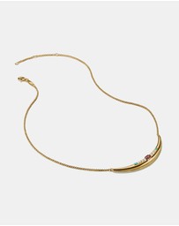 THOMAS SABO - THOMAS SABO Half-Form Necklace with Red Zirconia Stone