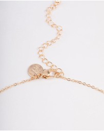 Lovisa - Cubic Zirconia Gold Square Cushion Earrings & Necklace