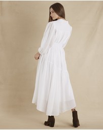 Amelius - Poeta Ramie Pintuck Belted Dress