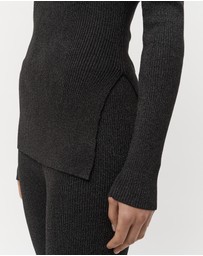 FRIEND of AUDREY - Off-Shoulder Sparkle Knit Top