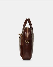 Republic of Florence - Pretoria Brown Leather Laptop Briefcase