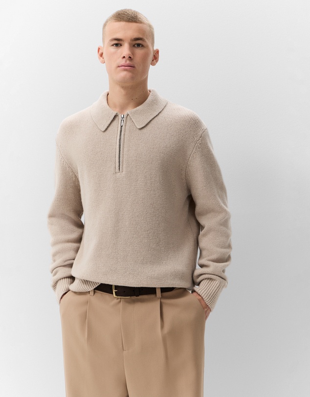 UNISON - Wool Zip Polo