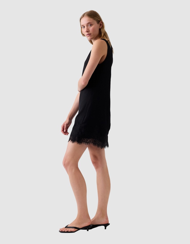 GAP - Sleeveless Shift Lace Hem Dress