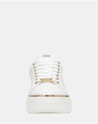 Steve Madden - On-Stage White/Gold Sneakers