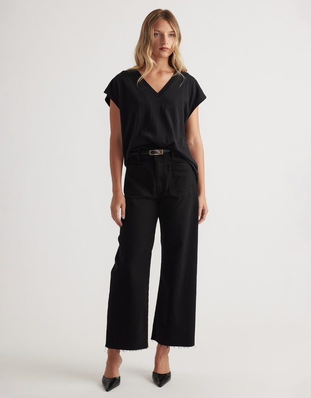 Decjuba - Shay Slub V Neck Tee