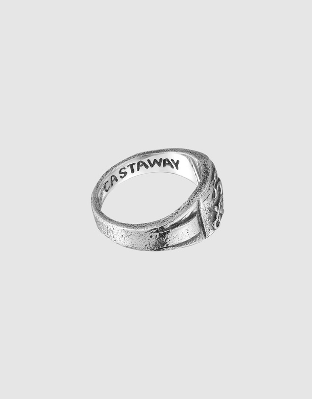 Haze & Glory - ICONIC EXCLUSIVE - Cast Away Anchor Signet Ring in Oxidised 925 Silver