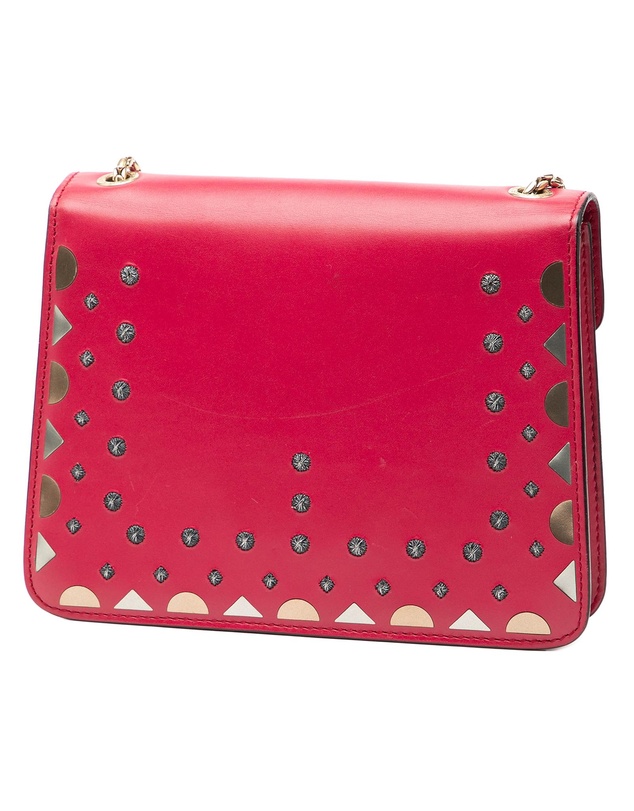 Pre-Loved by Azura Reborn - Pre-Loved Small Studded Leather Laser Cut Square Serpenti Forever Chain Crossbody