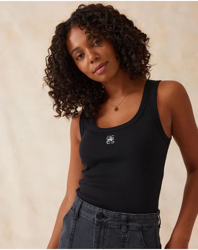 Ceres Life - Zoe Contour Rib Scoop Tank