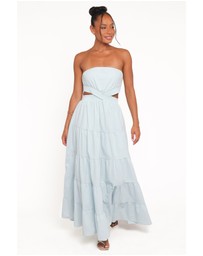 Petal & Pup - Cadence Strapless Maxi Dress - Blue