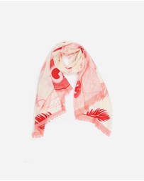 Ozwear Connection Uggs - Ugg 100% Australian Merino Wool Scarf Cream and Coral