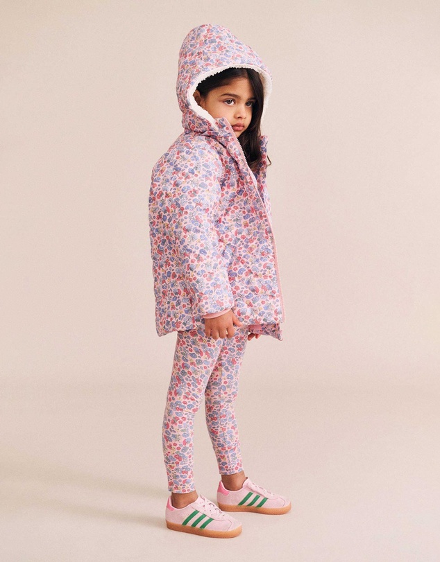 Huxbaby - Heart Floral Quilted Puffer Jacket - Babies-Kids