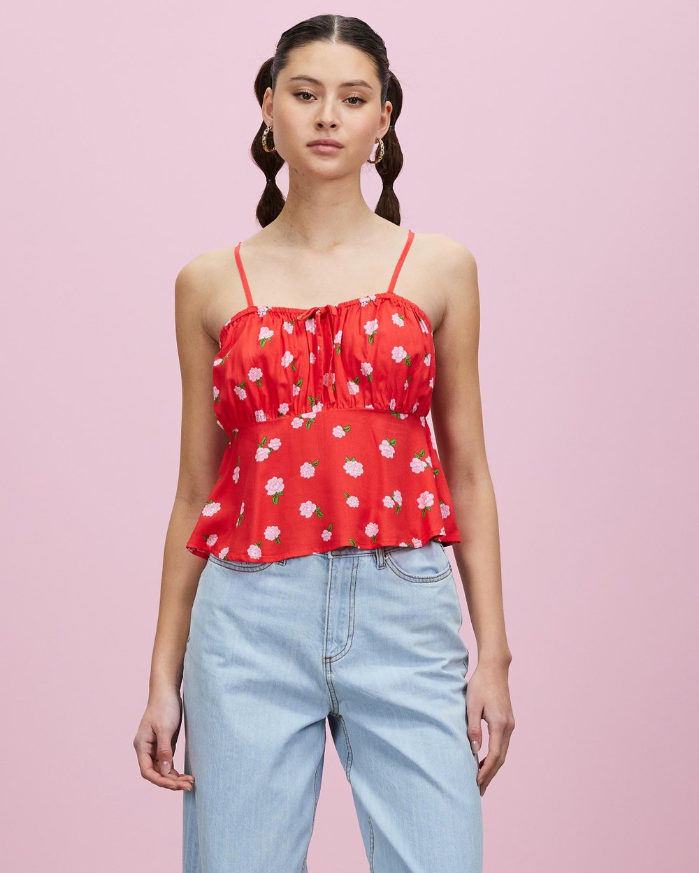 Gathered Bust 90s Cami Top by Miss Selfridge Online | THE ICONIC | Australia