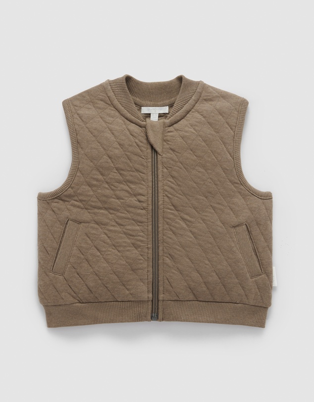Purebaby - Quilted Vest -Kids-Babies