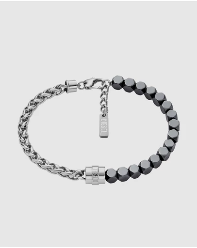 Diesel - Diesel Font Silver tone Bracelet