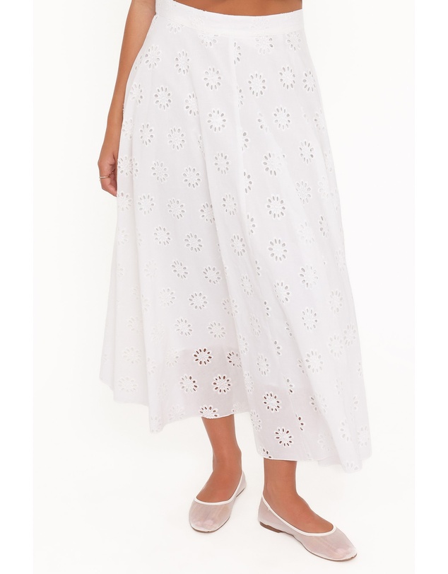 Petal & Pup - Varia Eyelet Maxi Skirt - White