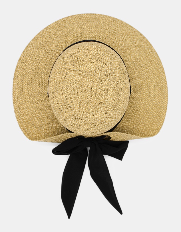 Morgan & Taylor - Shay Braided Straw Sun Hat in Natural Beige