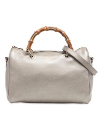 Pre-Loved by Azura Reborn - Pre-Loved Medium Calfskin Bamboo Shopper Boston Bag