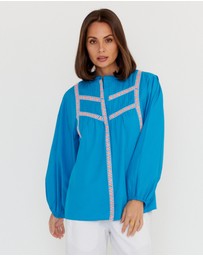 ALEXANDRA - Silas Blouse Blue Teal