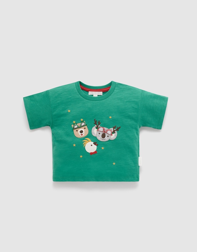 Purebaby - Christmas Party Tee-Kids-Babies