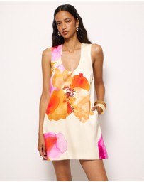 AERE - Fiora Satin Shift Mini Dress