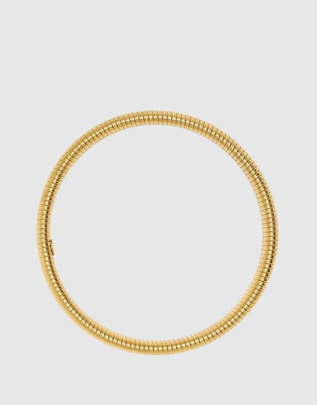 Nialaya Jewellery - 8mm Gold Stretch Bangle