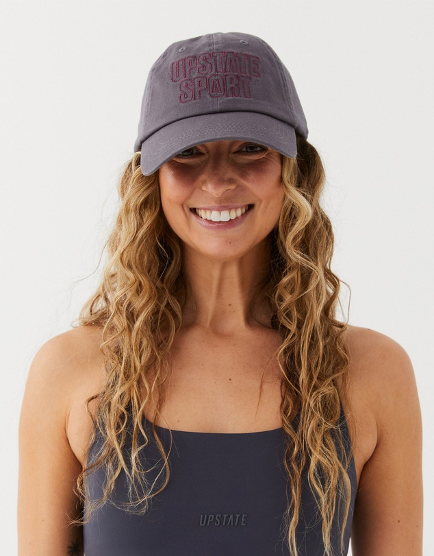 Upstate - Side Line Cap - Slate / Cherry