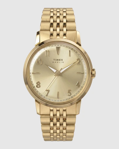 TIMEX - Marlin® 34mm Gold-tone Stainless Steel Bracelet Watch