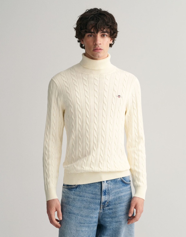 Gant - Cotton Cable Turtleneck Knit