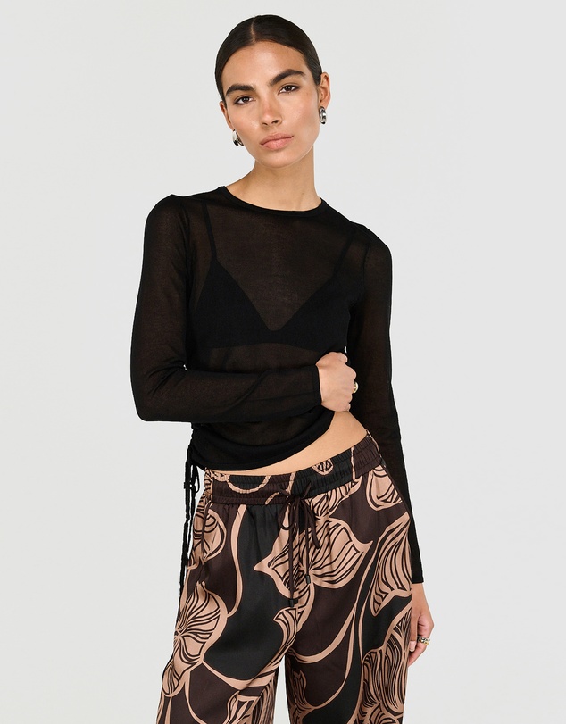 Staple the Label - Leni Drawstring Sheer Knit