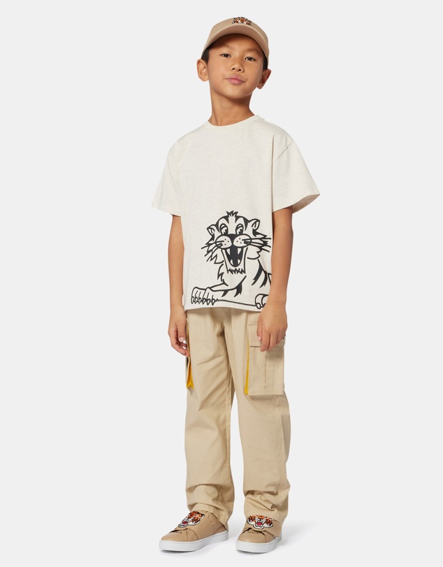 Kenzo Kids - Tiger Short Sleeve T-Shirt - Kids-Teens