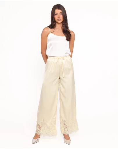 Petal & Pup - Viola Drawstring Wide Leg Pant - Yellow